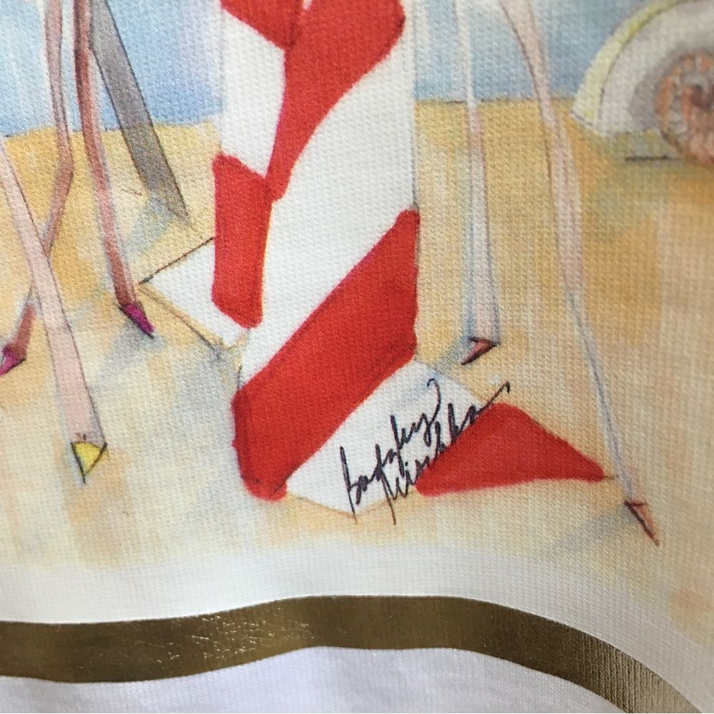 NEW WITH TAGS BADGLEY MISCHKA ORIGINAL ARTWORK TSHIRT IN WHITE‎ - Picture 7 of 10
